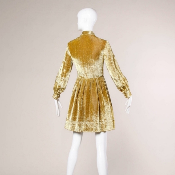ISO- NOT FOR SALE Vintage 60s gold Mr Mort dress - Picture 3 of 3